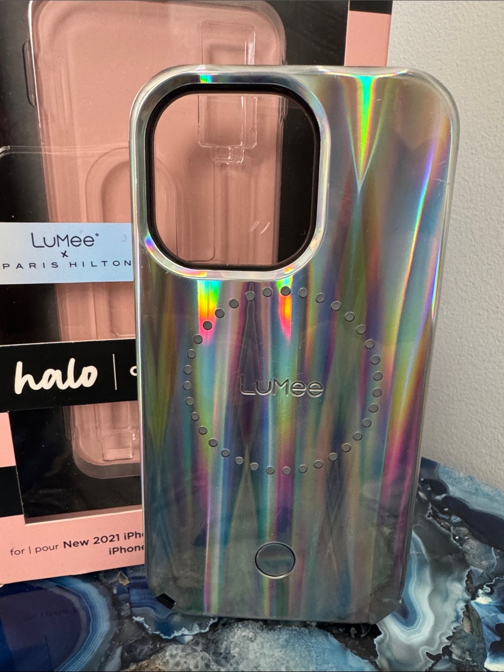 LuMee x Paris Hilton Halo Holographic Iridescent iPhone 12/12Pro Case